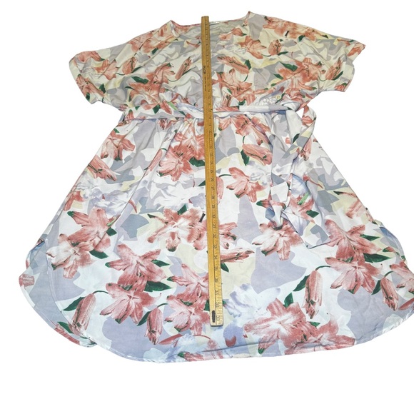 Nemidor | Women’s Boho Floral Mini Dress in Pink and White Size 20 - Picture 8 of 9